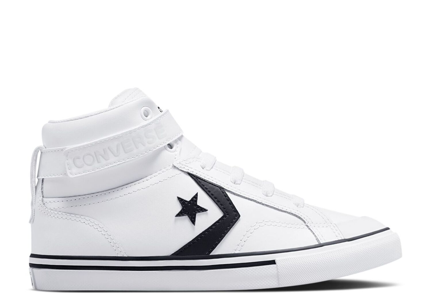

Кроссовки Converse Pro Blaze Strap Leather High Gs 'White Black', белый