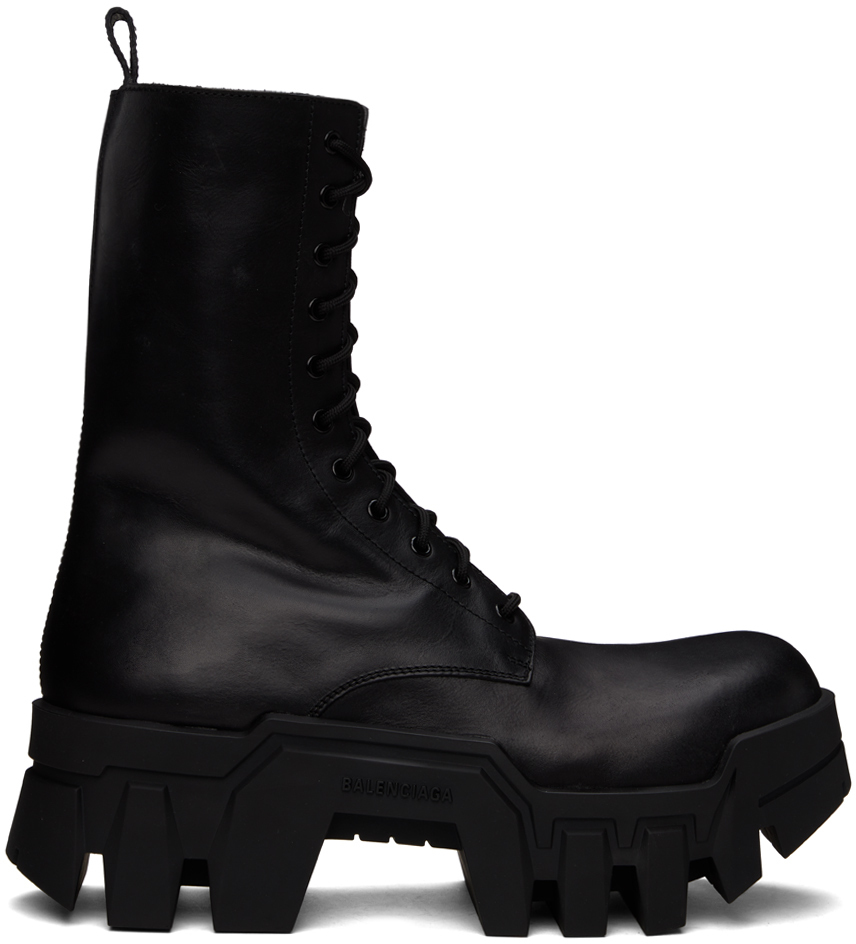 

Черные ботинки Bulldozer на шнуровке Balenciaga