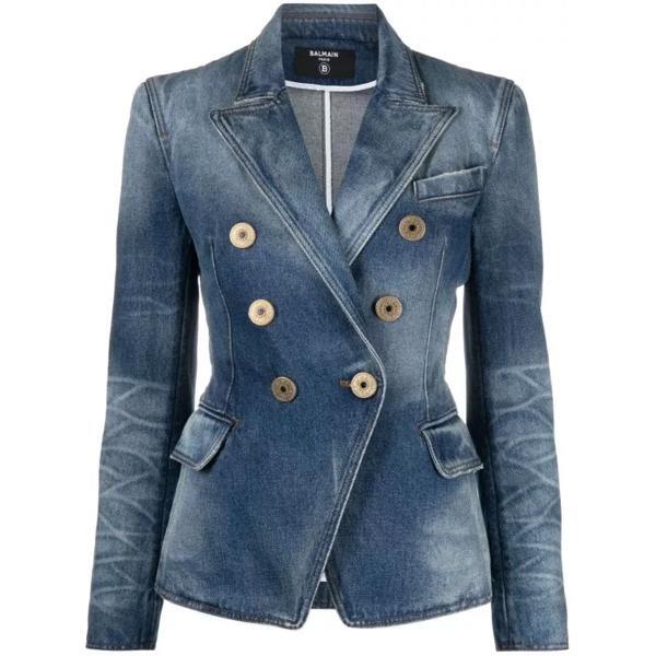 

Куртка tailored denim jacket Balmain, синий