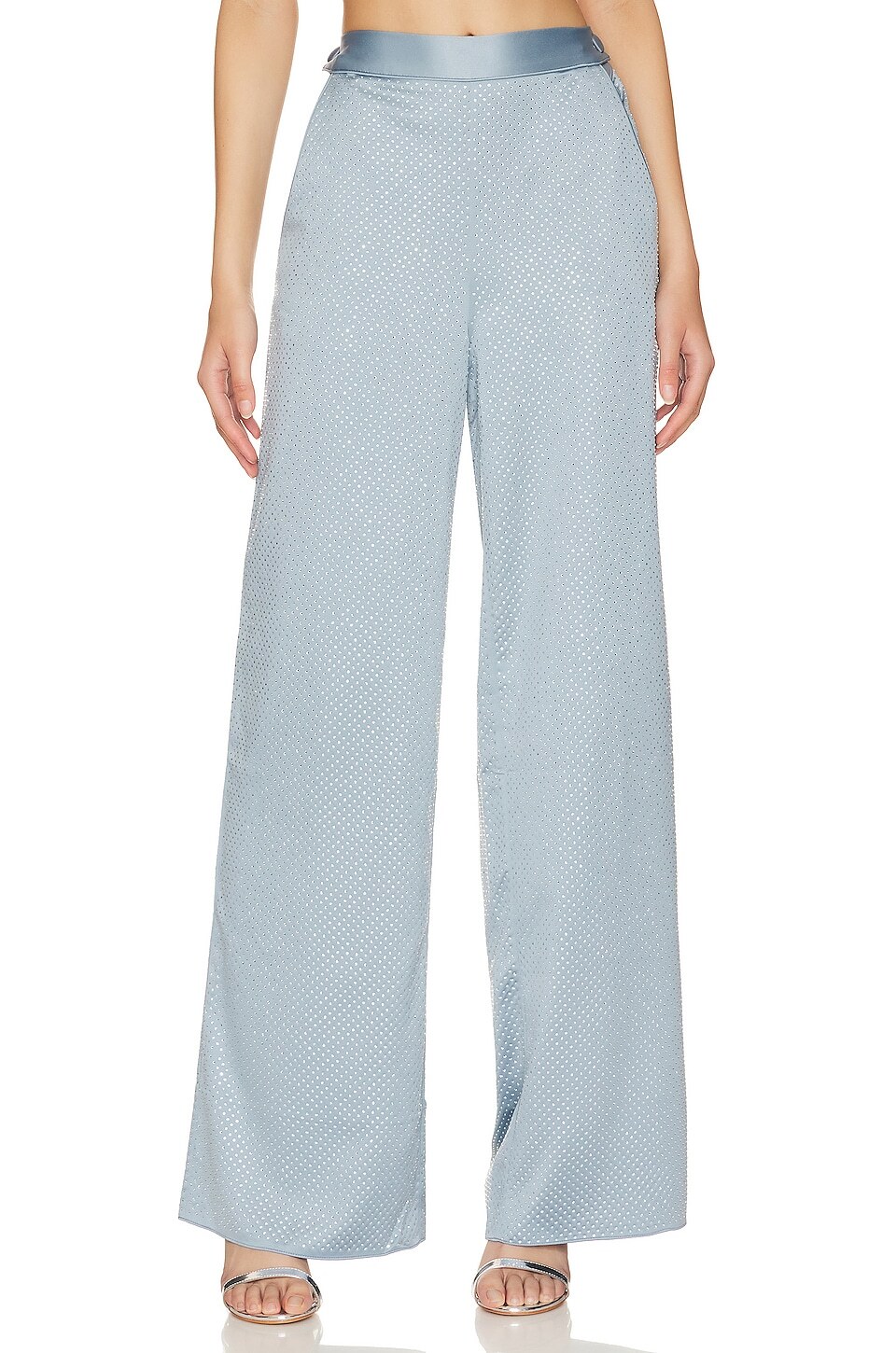 

Брюки fleur du mal Rhinestone Hotfix PJ, цвет Steel Blue