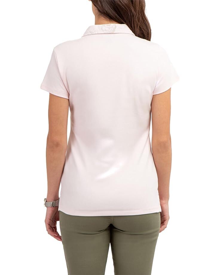 

Поло U.S. POLO ASSN. Split-Neck Rose Print Polo Shirt, цвет Classic Pink