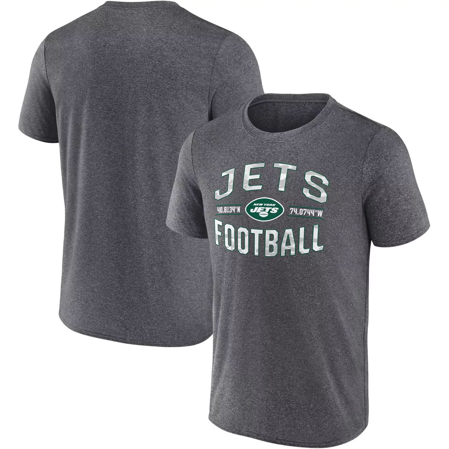 

Мужская футболка Fanatics с древесно-угольным рисунком New York Jets Want To Play