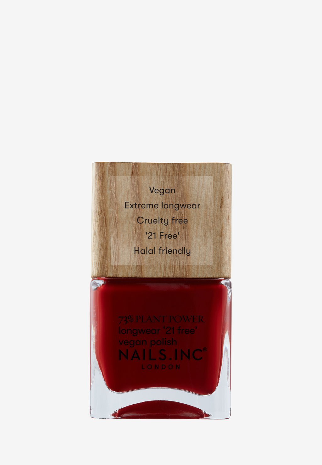 

Лак для ногтей NAILS INC. 73% PLANT POWER Nails Inc, темно-красный