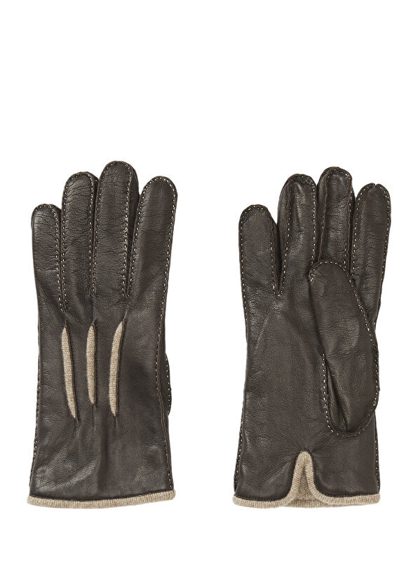 

Коричневые мужские кожаные перчатки Mazzoleni Gloves