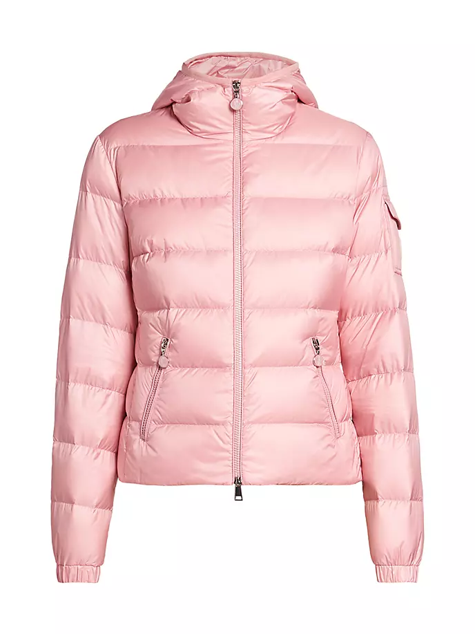 цена Пуховик Gles Moncler, розовый