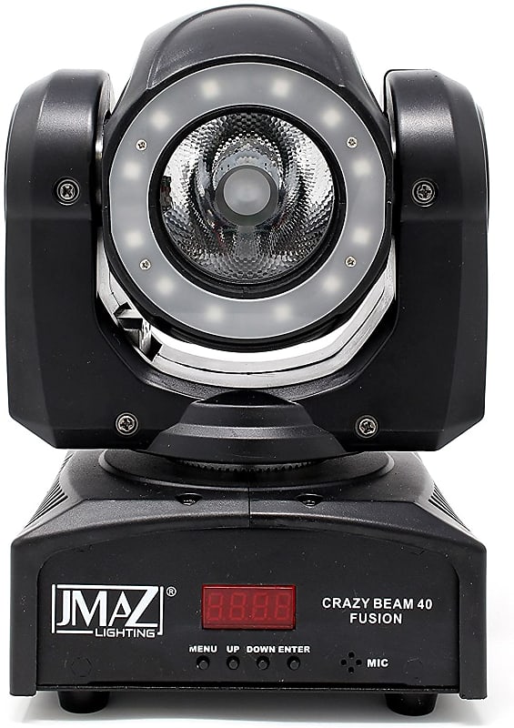 Светодиодный светильник JMAZ Crazy Beam 40 Fusion LED Moving Head Beam Light 40-Watt Quad RGBW with LED Ring DMX512