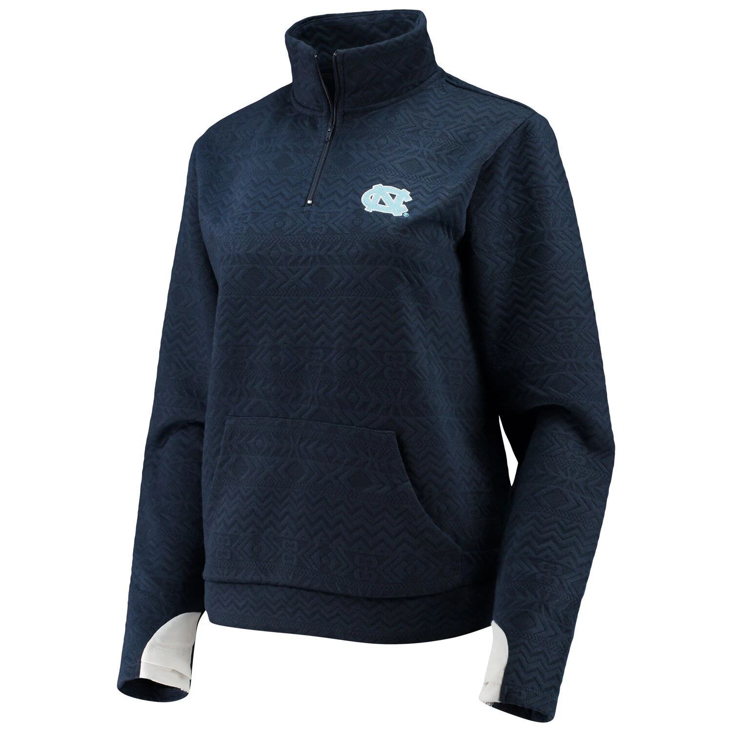 

Женская темно-синяя куртка Gameday Couture North Carolina Tar Heels с молнией четверть четверти с тиснением, Синий