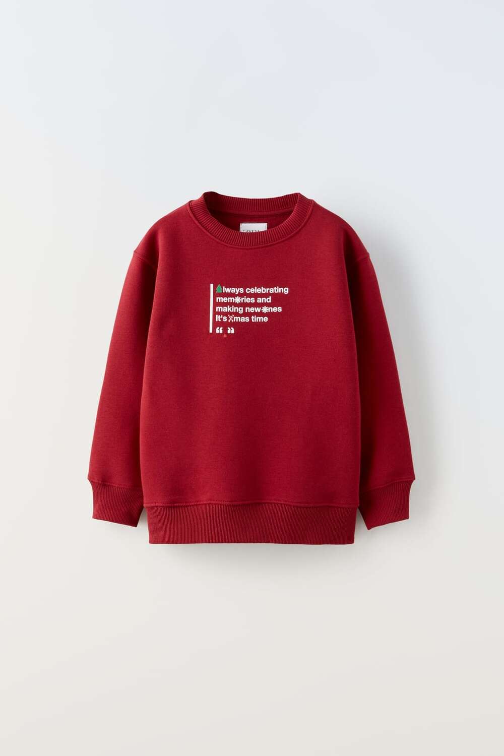 

Свитшот с лозганом ZARA, красный