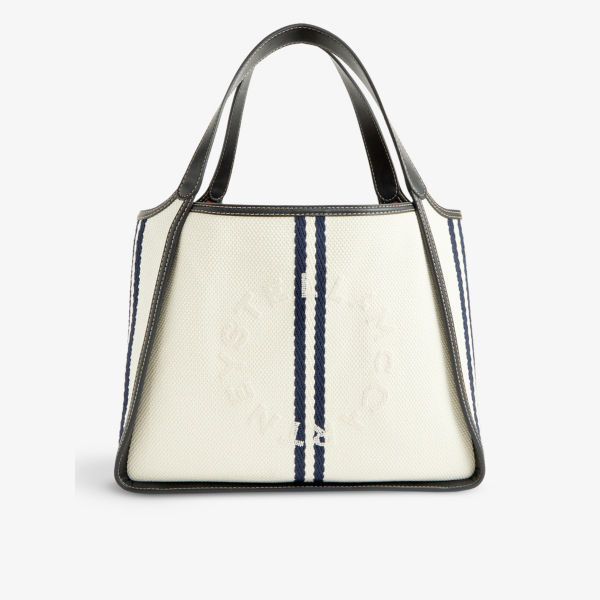

Сумка на плечо из холщовой ткани с логотипом circle Stella Mccartney, черный