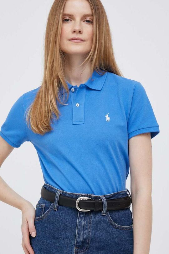 

Хлопковая рубашка-поло Polo Ralph Lauren, синий