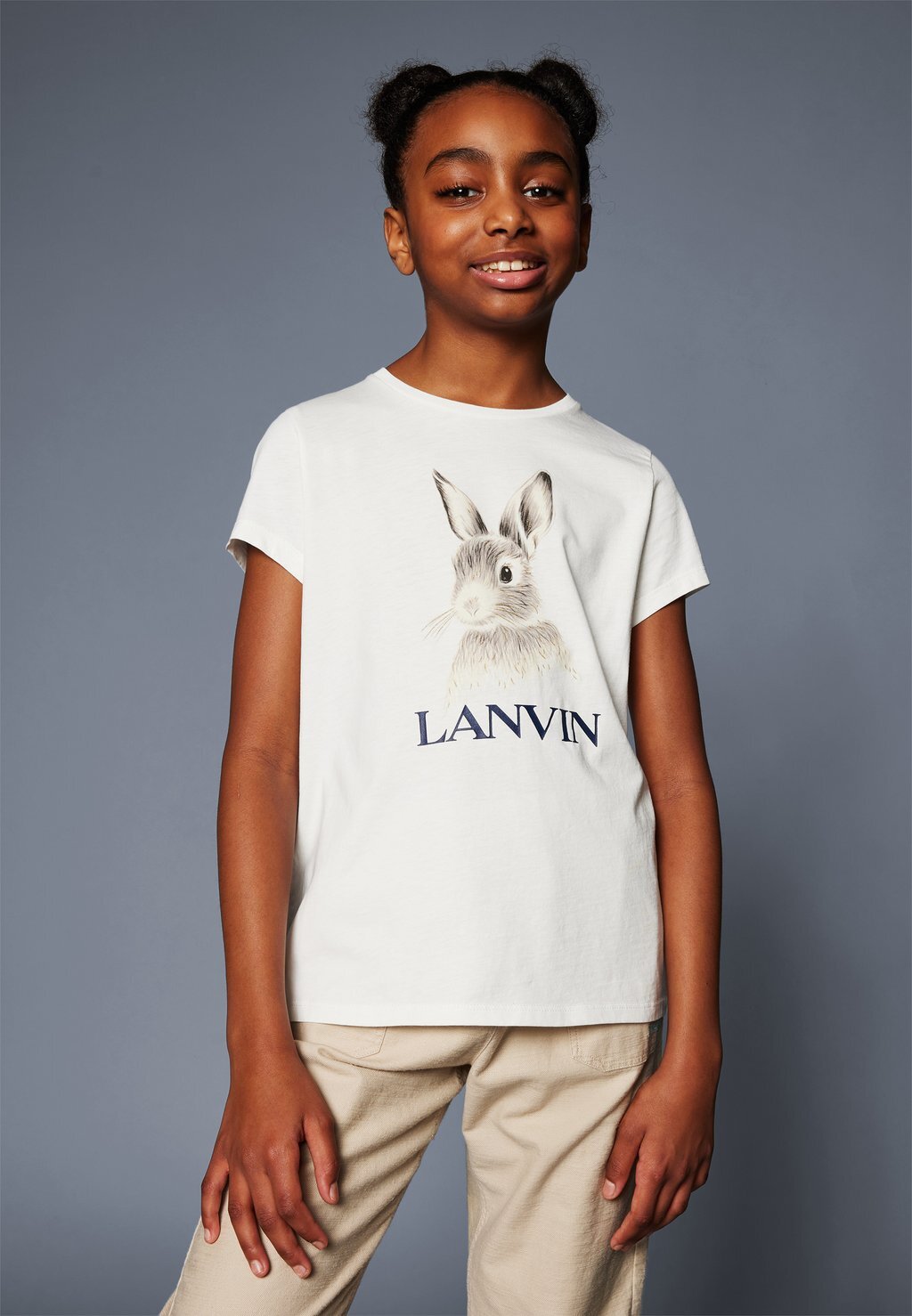 

Футболка с принтом Lanvin, кремовый