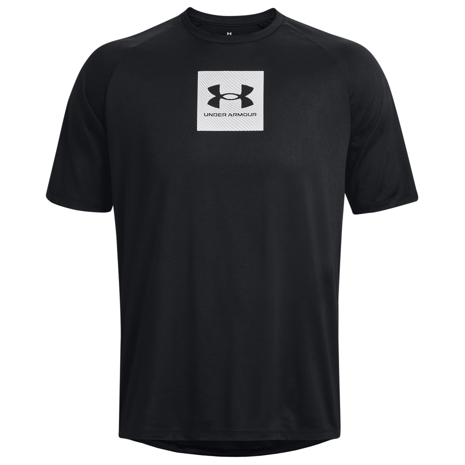 Функциональная рубашка Under Armour Tech Print Fill S/S, черный футболка мужская under armour run graphic print fill ss размер 46 48 1365696 860