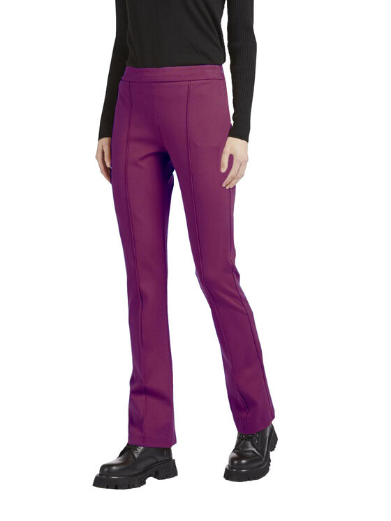 

Брюки из ткани regular fit Cafènoir, бургундия