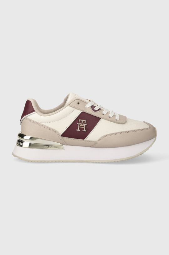 

Кожаные кроссовки TH ELEVATED FEMININE RUNNER GLD Tommy Hilfiger, белый