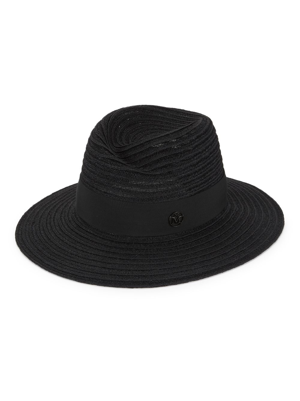 Соломенная шляпа-федора Virginie Maison Michel, черный