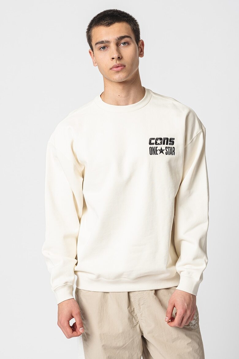 

Хлопковая толстовка с логотипом Converse, бежевый
