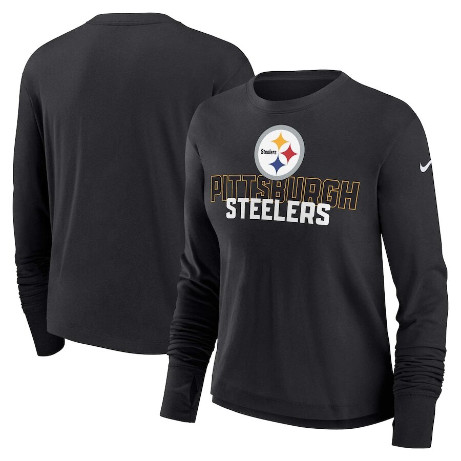 

Футболка с длинным рукавом Nike Pittsburgh Steelers, черный