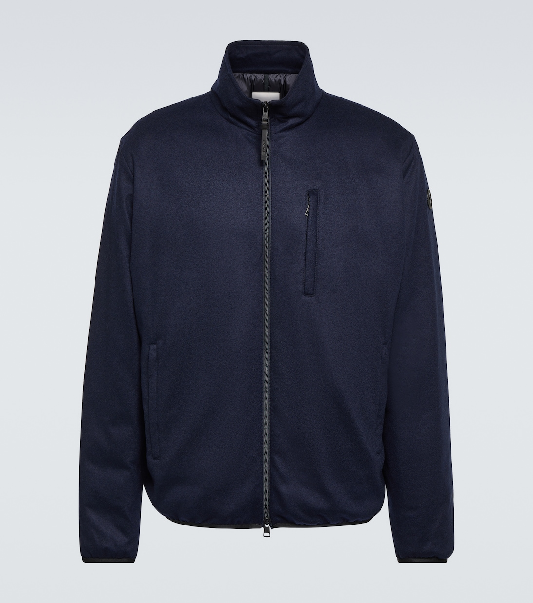 Куртка roselend из смесового кашемира Moncler, синий цена и фото