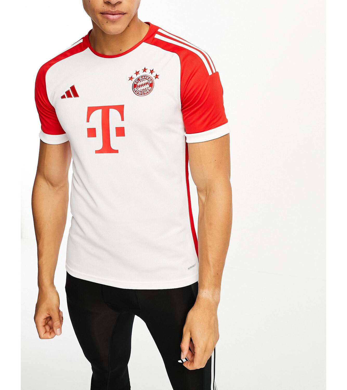 

Бело-красная домашняя футболка унисекс adidas Football FC Bayern Munich 2023/24 adidas performance, Красный