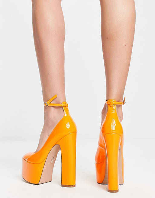 

Оранжевые лакированные туфли на платформе Steve Madden Skyrise, Оранжевый