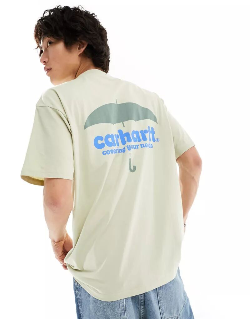 

Зеленая футболка Carhartt WIP с принтом «Cover» на спине