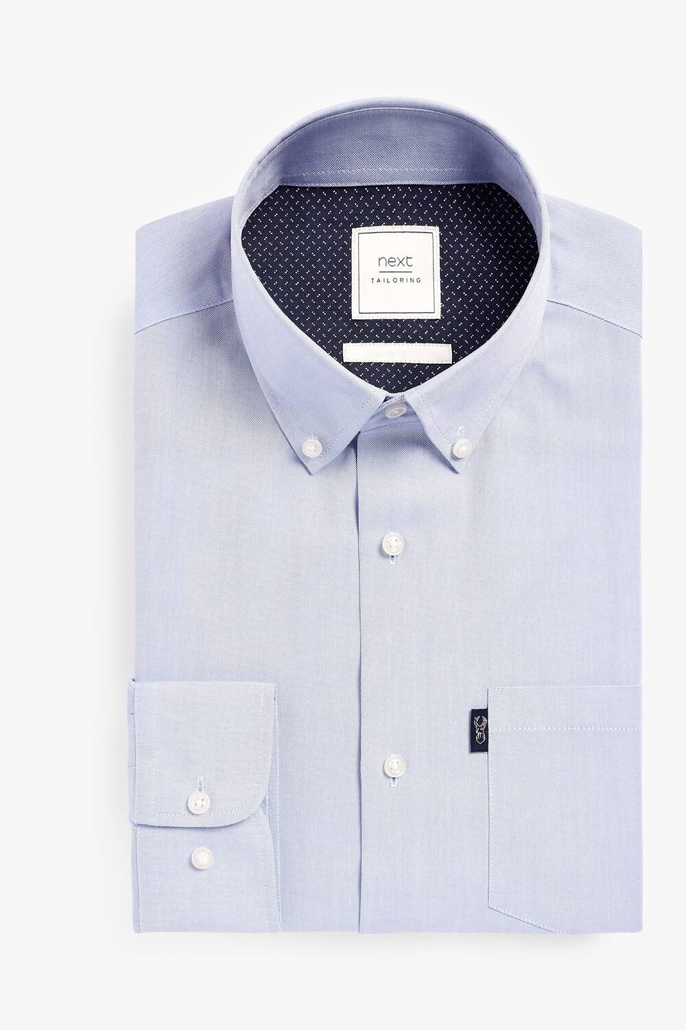 

Рубашка Oxford Easy Iron на пуговицах Next, синий