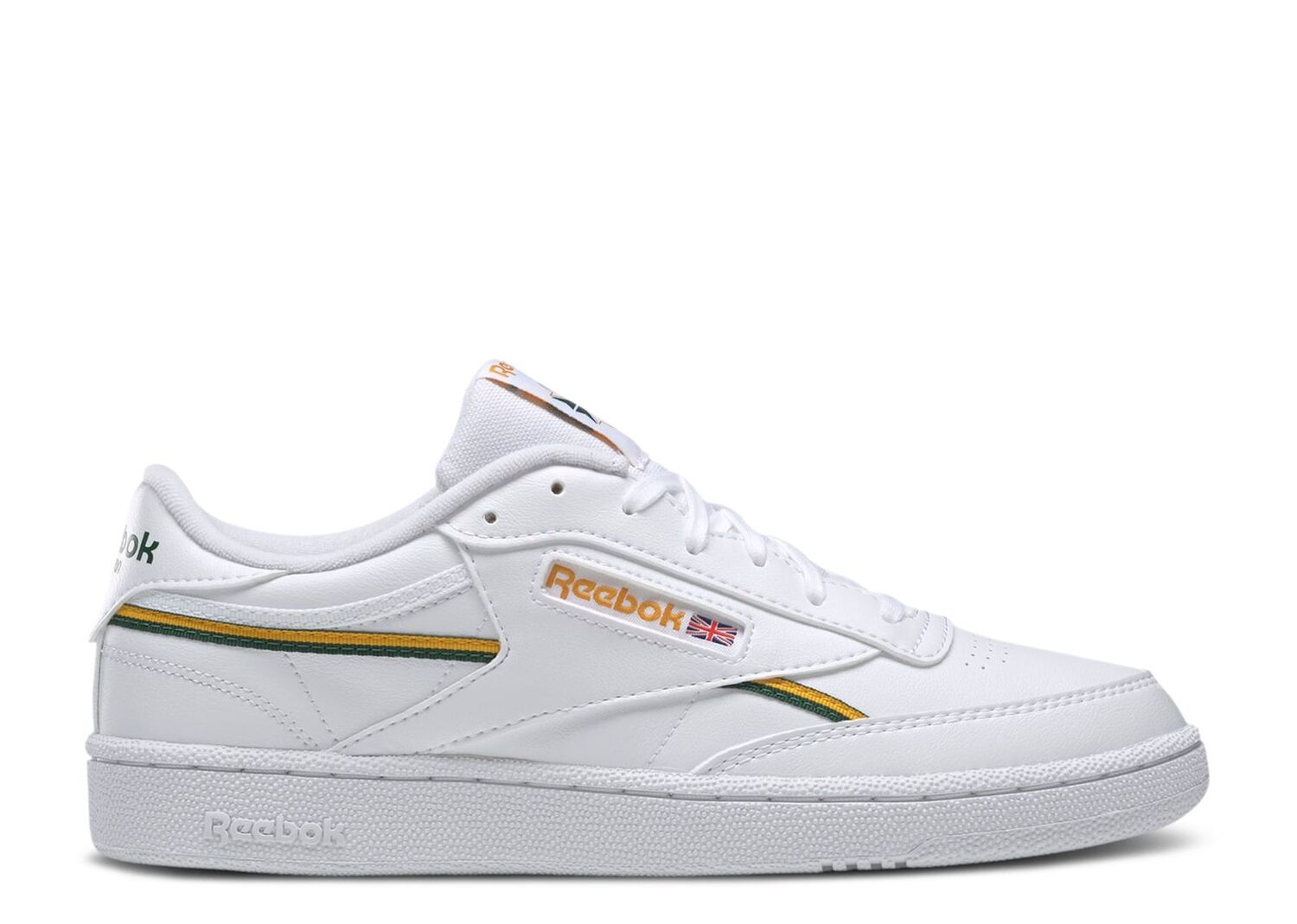 

Кроссовки Reebok Club C 85 Vegan 'White Green Gold', белый