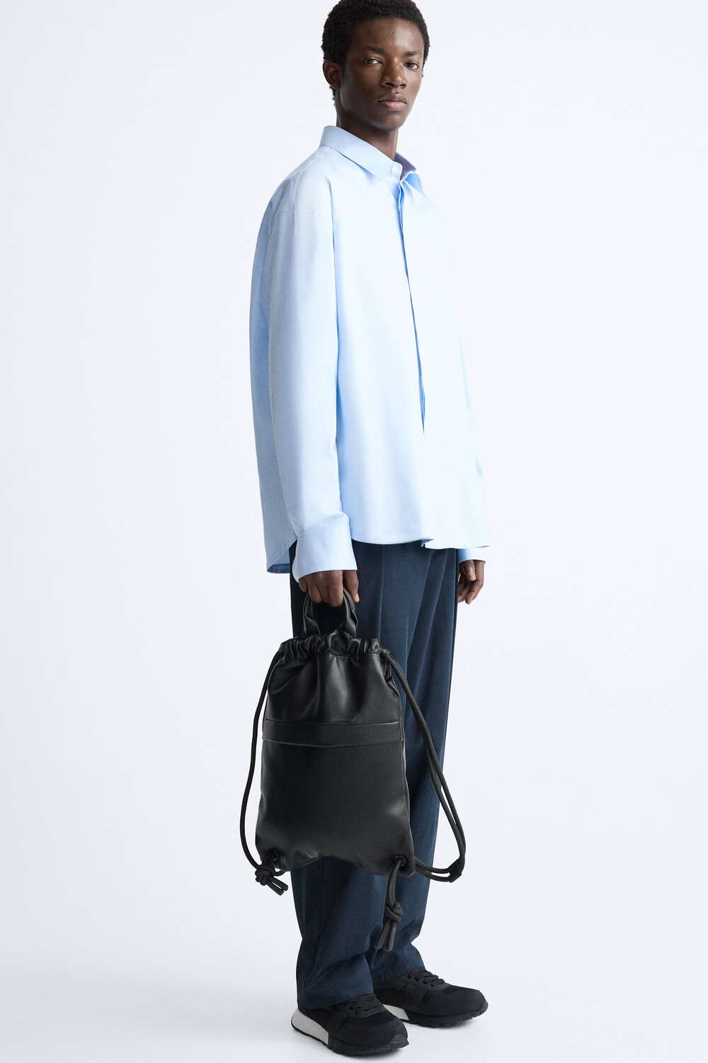

Рюкзак со сборками Zara, черный