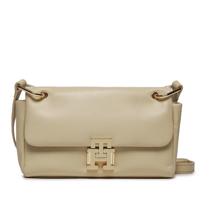 

Сумка Tommy Hilfiger PushlockLeather Flap, экрю