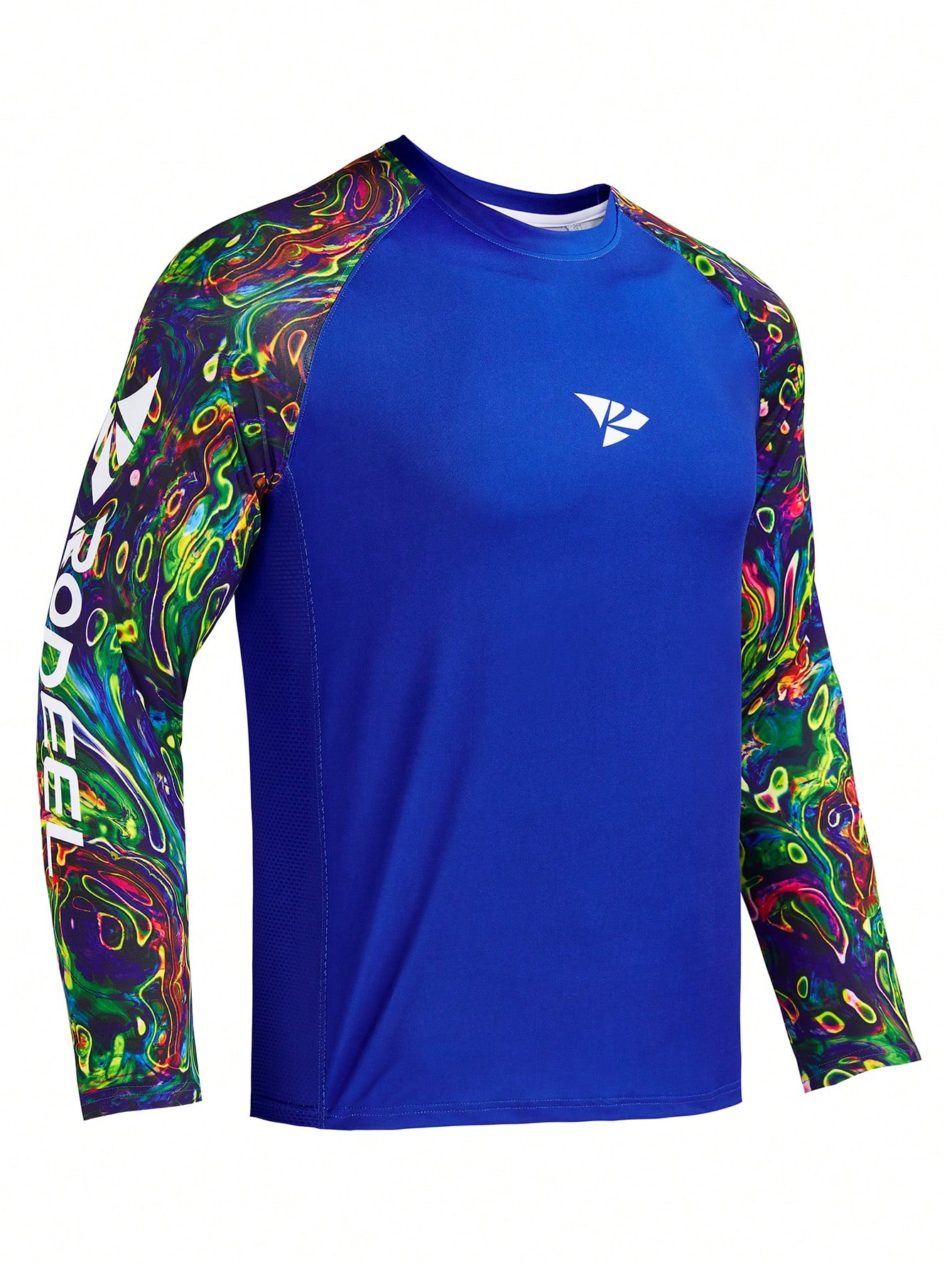 RODEEL Мужская рубашка с защитой от солнца, темно-синий спортивная одежда с открытым большим пальцем летние охлаждающие рукава для баскетбола нарукавная спортивная защита от солнца