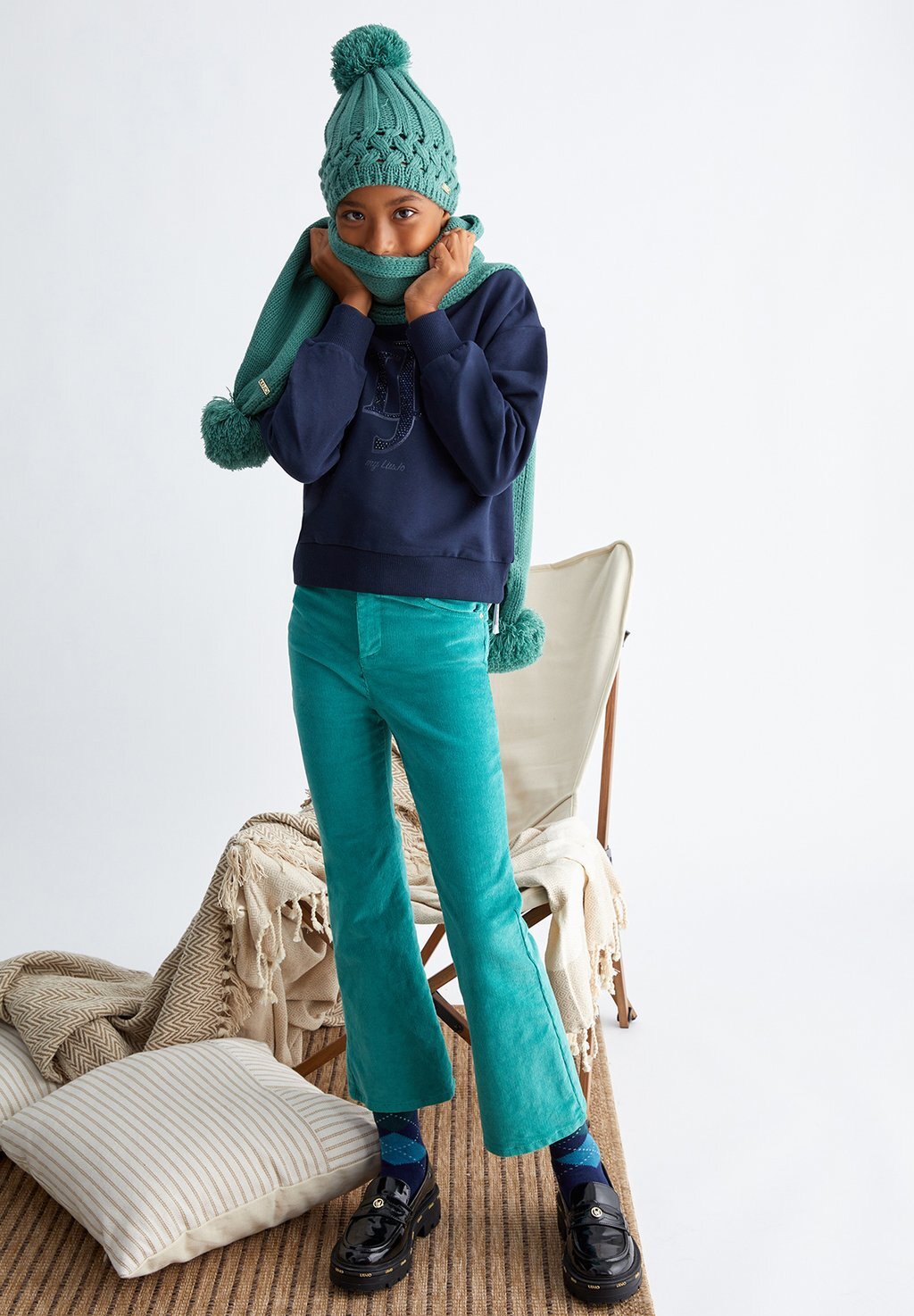 

Толстовка With Logo And Gemstones Liu Jo Kids, цвет dark blue