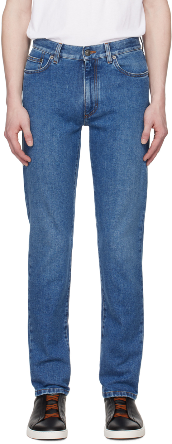 

Синие джинсы Roccia Zegna