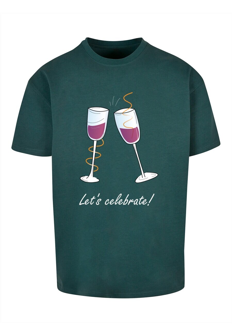 

Футболка Merchcode LETS CELEBRATE, темно-зеленый