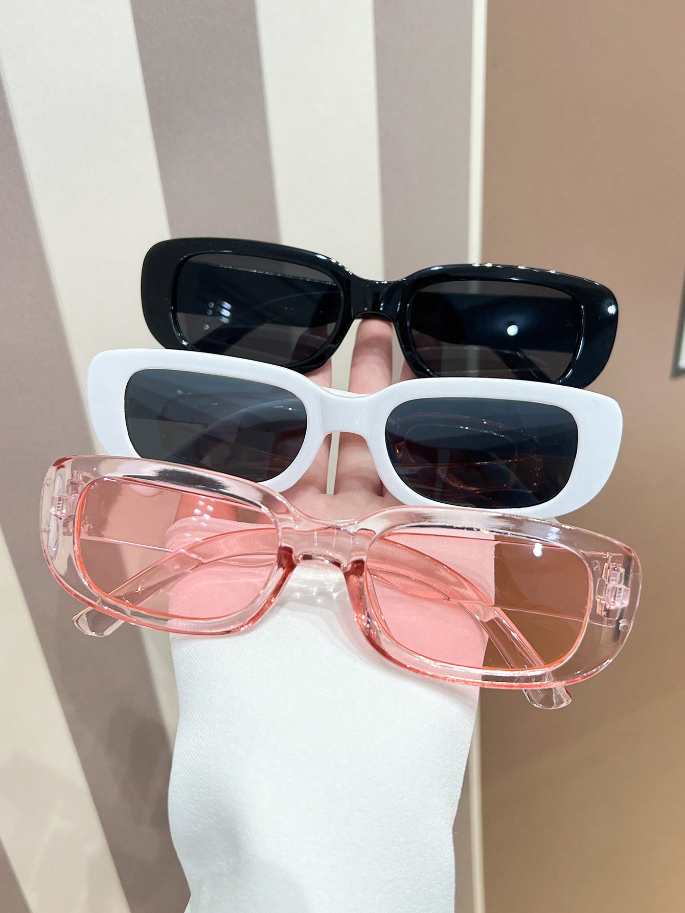 3 шт. модные унисекс большие индивидуальные летние солнцезащитные очки для путешествий Y2k, многоцветный
