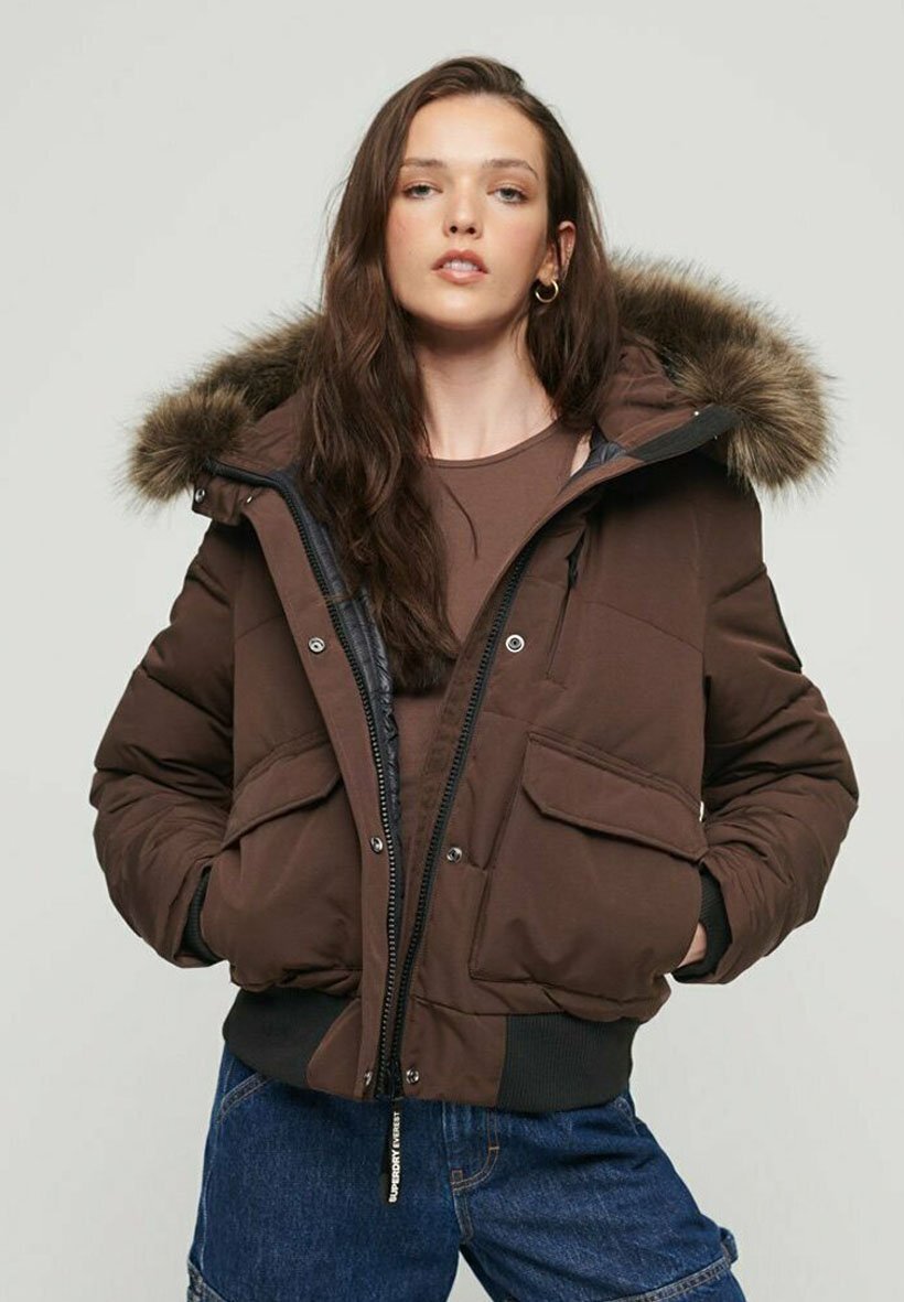 

Зимняя куртка EVEREST PUFFER Superdry, коричневый