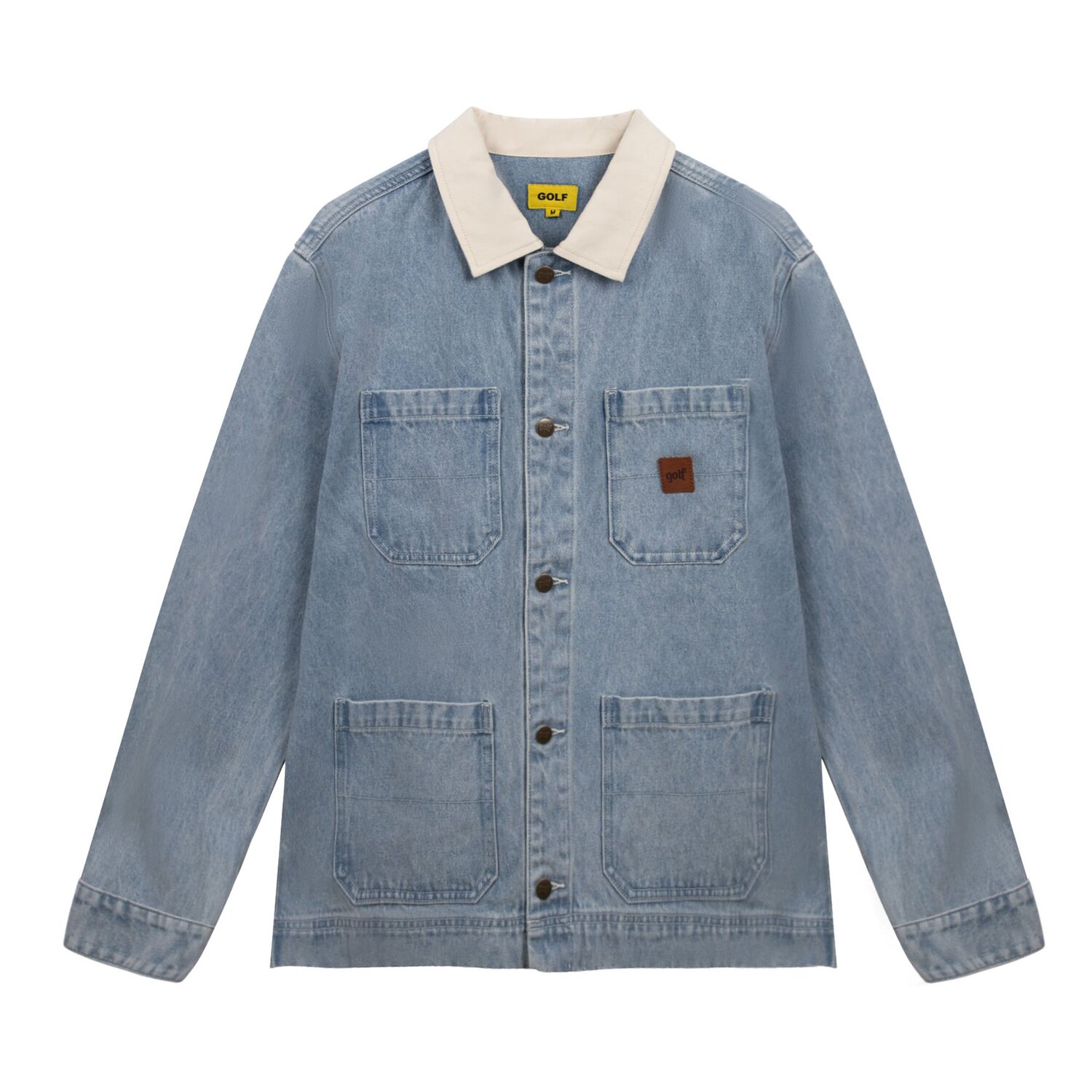 

Джинсовая куртка контрастного цвета GOLF WANG Light Wash
