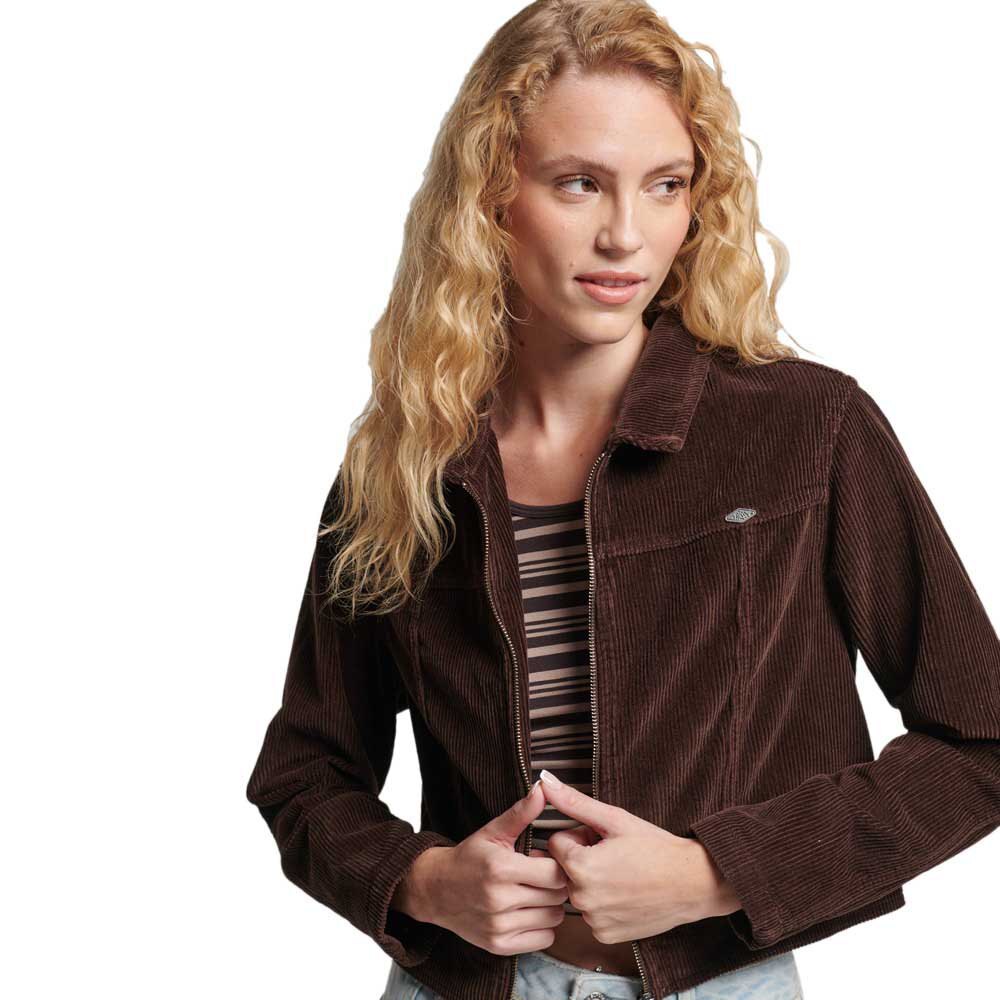 

Куртка Superdry Vintage Cropped Cord, коричневый