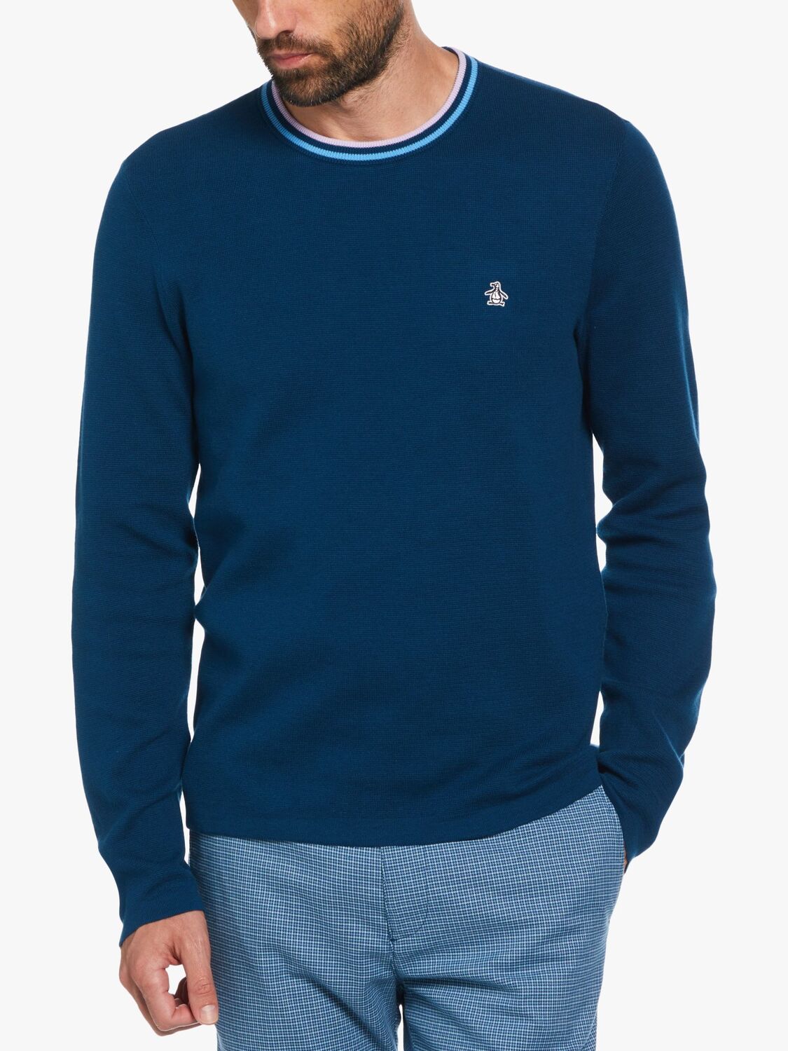 

Джемпер с круглым вырезом и кончиками Original Penguin, посейдон синий