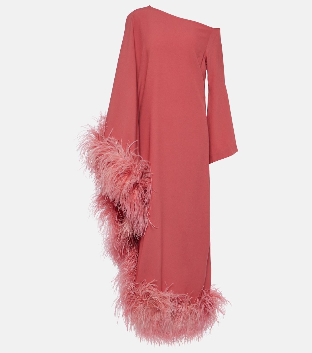цена Экстравагантное платье ubud с отделкой перьями Taller Marmo, розовый