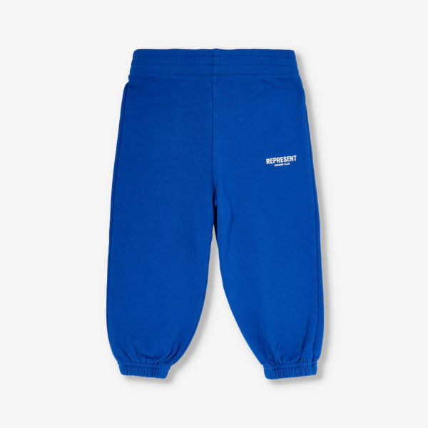 Спортивные брюки из хлопкового джерси с фирменным принтом Owner's Club для детей 1–4 лет Represent, цвет cobalt