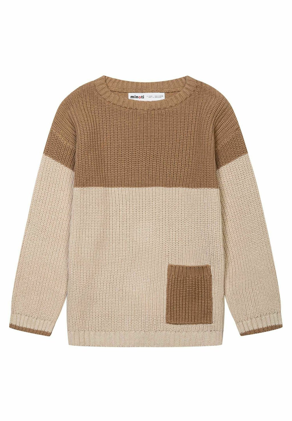 Вязаный свитер JACQUARD MINOTI, цвет stone brown
