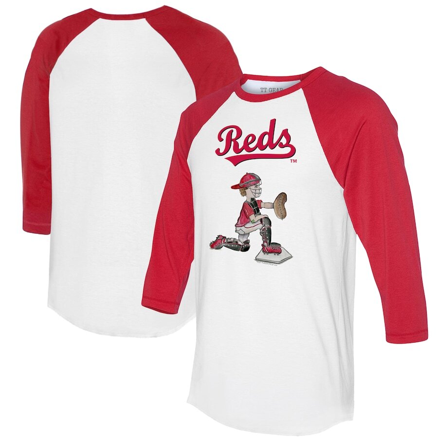 

Футболка с длинным рукавом Tiny Turnip Cincinnati Reds, белый