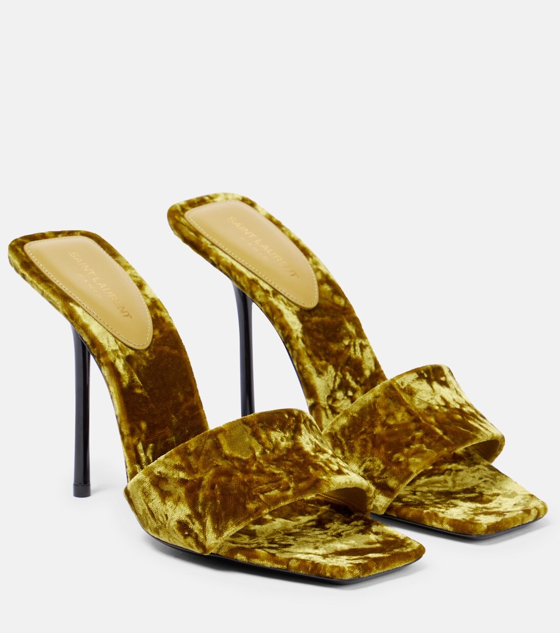 

Бархатные мюли Lucky 105 Saint Laurent, желтый