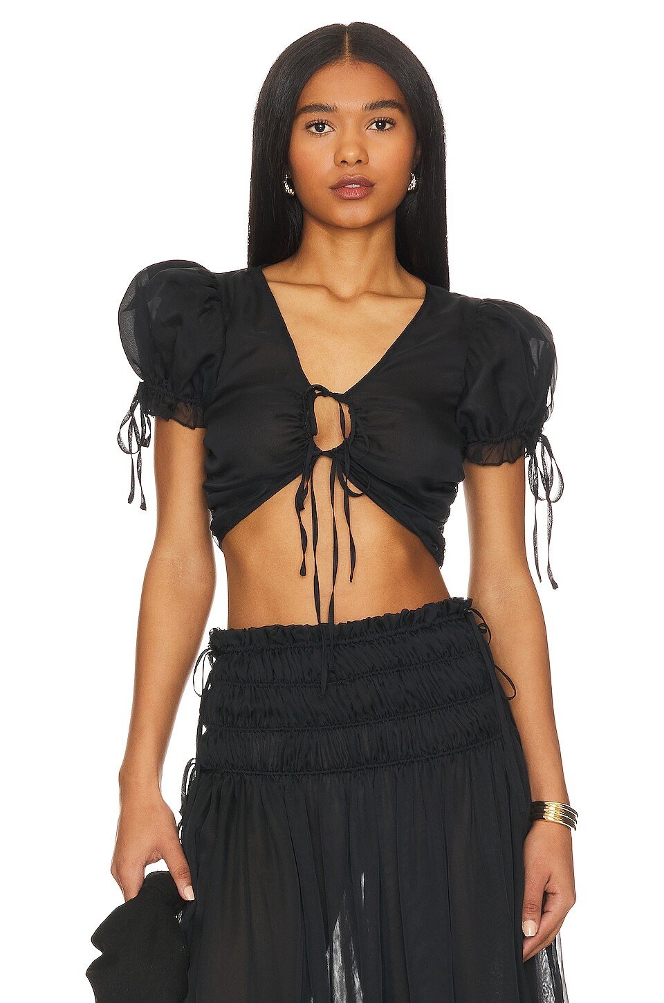 

Топ LPA Ophelia Tie Front, черный