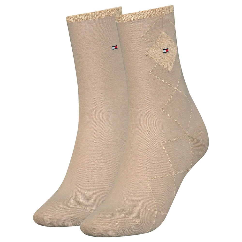 

Носки Tommy Hilfiger Shiny Argyle 2 шт, бежевый