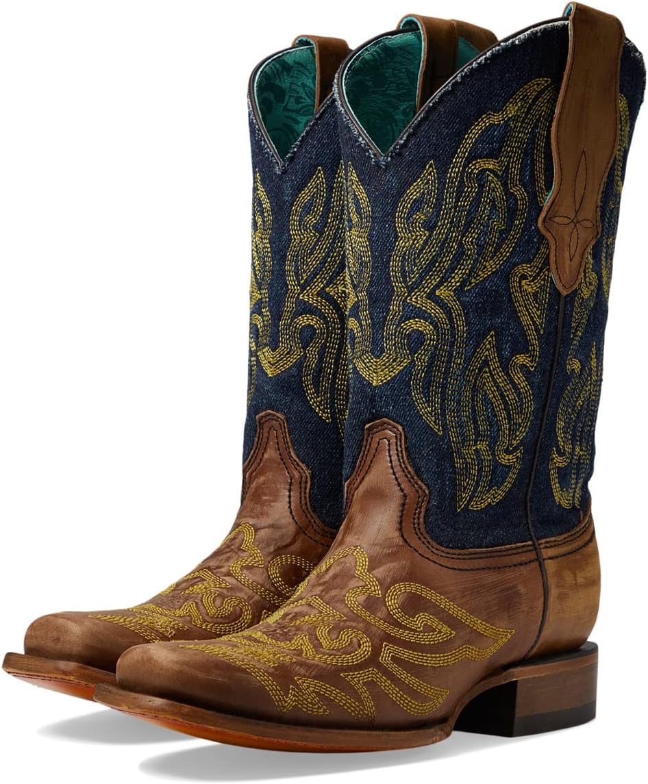 Ковбойские сапоги Z5110 Corral Boots, цвет Brown/Denim