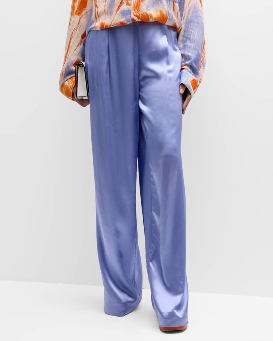 

Широкие атласные брюки Dotto Essentiel Antwerp, Синий