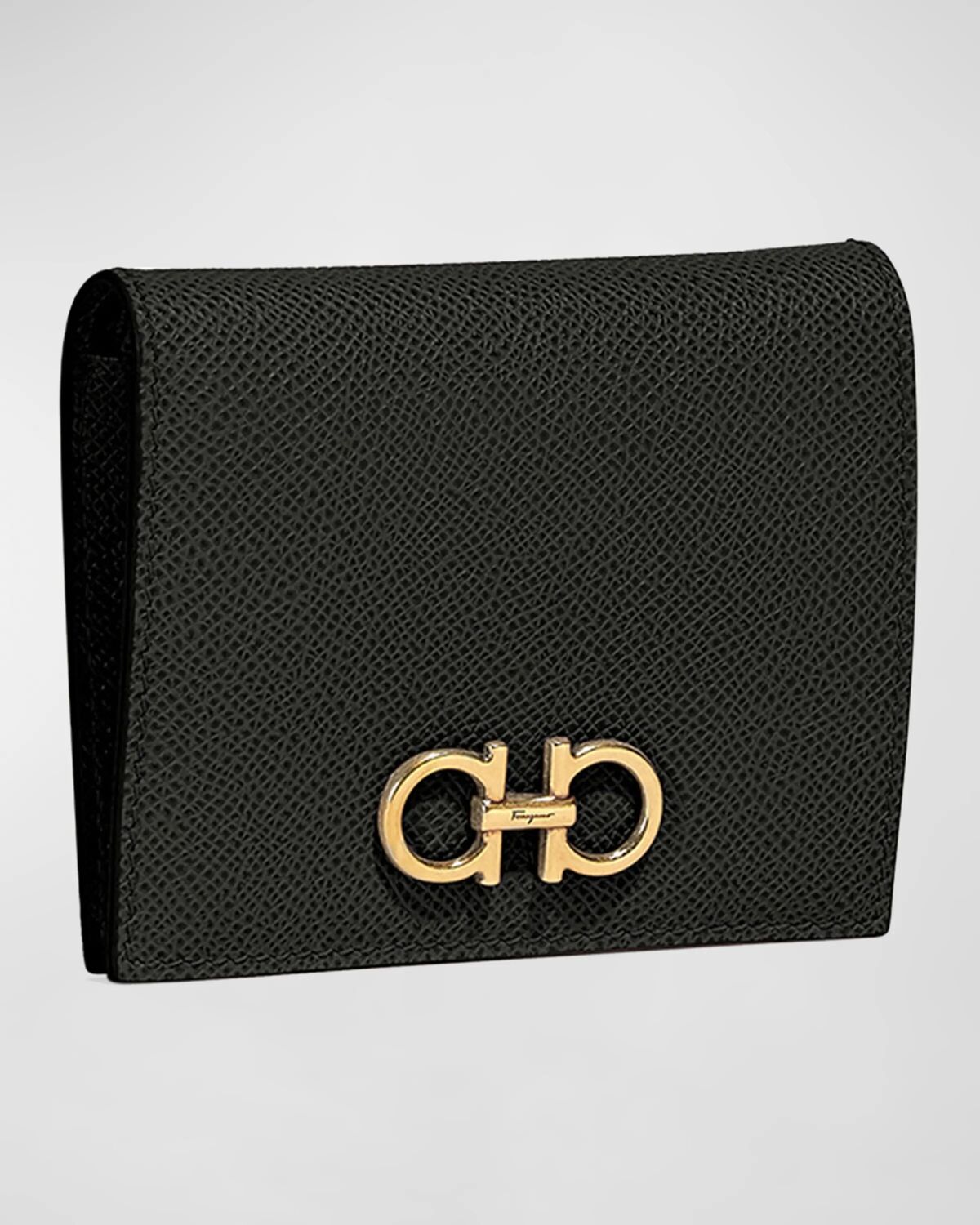 

Кошелек Gancini из французской кожи Ferragamo, цвет Black