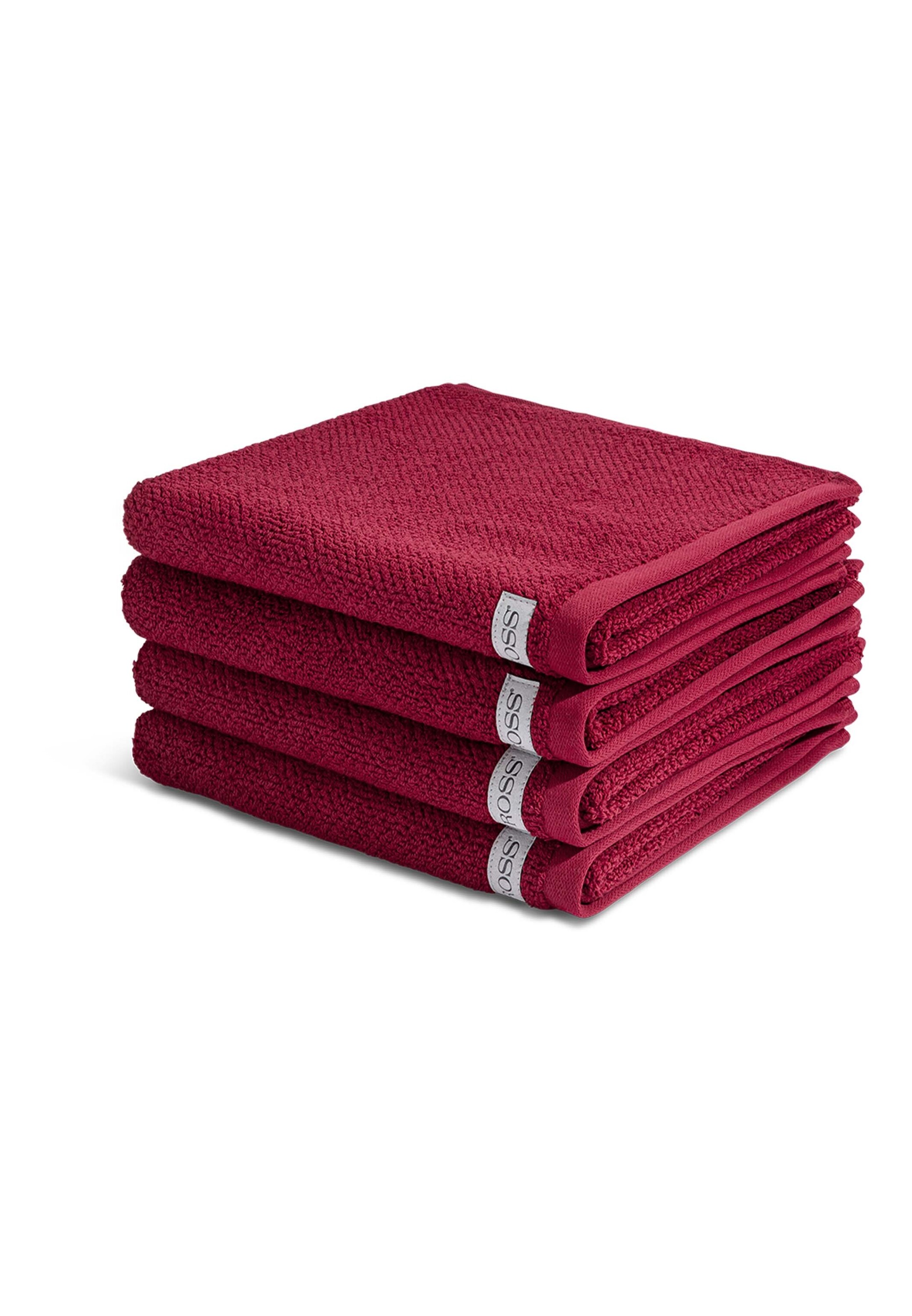Полотенце для ванной Ross 4 X im Set Selection Organic Cotton, цвет Rubin фото