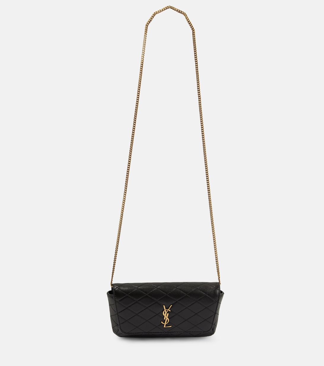 Кожаная сумка на плечо Gaby Saint Laurent, черный